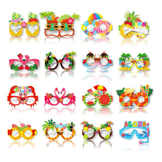 J Gafas De Fiesta Hawaianas, Gafas De Papel Hawaianas J Gafas De Fiesta Hawaianas, Gafas De Papel Hawaianas