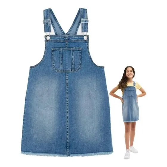 Vestido Jumper De Jean Importado Para Niñas
