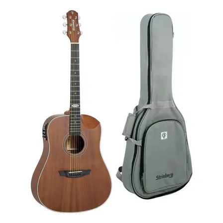 Violão Strinberg Folk Elétrico Sd201hc Half Cutaway + Capa Cor Cinza-escuro Material do diapasão Louro indiano Orientação da mão Destro