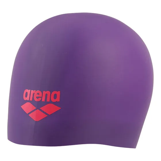 Gorra Natacion Arena Long Hair 200 Violeta Liso Unico
