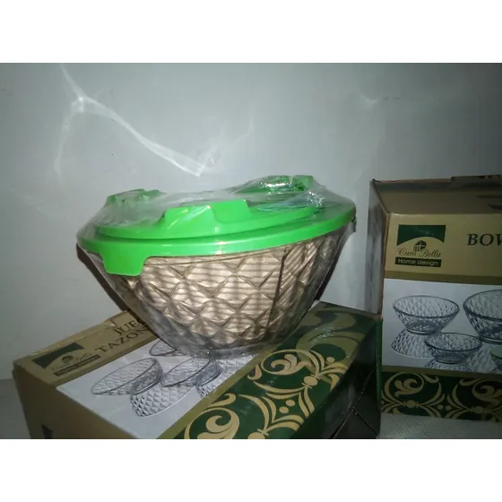 Set Envases Con Tapa Bowl Vidrio Conservadores