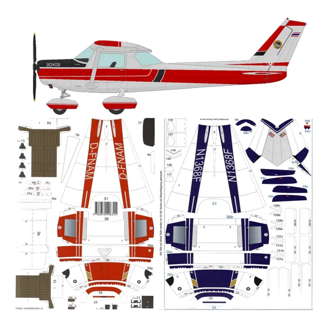 Avion Cessna 150 X2 Escala 1:24 / Papercraft (envio X Mail)
