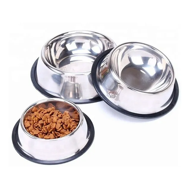 Comedero Perros Acero Inox Antivuelco 18 Cm Chico