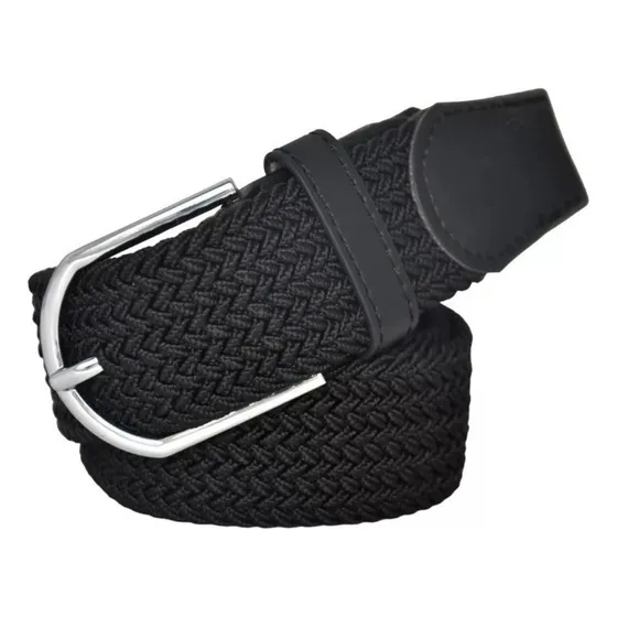 Promo Correa Trenzada Cinturón Elástica Elegante Color Negro Talla Único