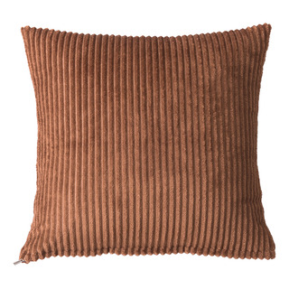 Funda De Almohada En U A Rayas, Cojín Liso, Color Café Funda De Almohada En U A Rayas, Cojín Liso, Color Café