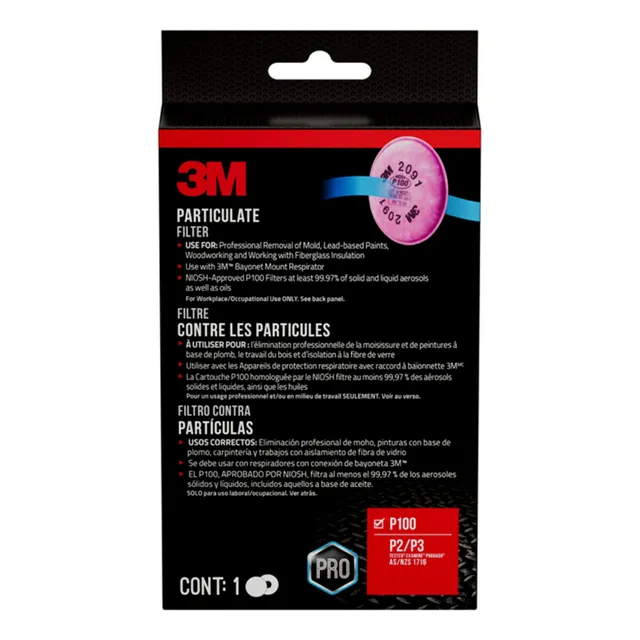 Filtro De Partículas 3m 2091p1-c Color Rosado
