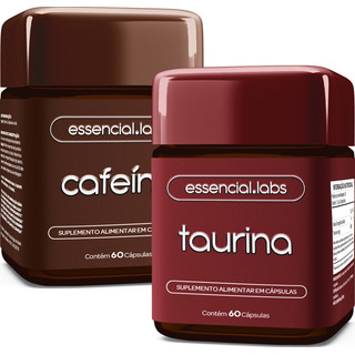 Kit Cafeína 200mg Por Cápsula - 60 Cápsulas + Taurina 1000mg Por Dose - 60 Cápsulas Kit Cafeína 200mg Por Cápsula - 60 Cápsulas + Taurina 1000mg Por Dose - 60 Cápsulas