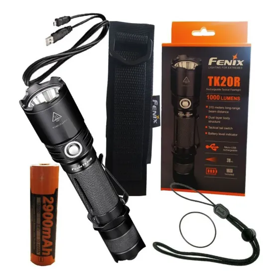 Linterna Fenix Tk20r 1000 Lumens Recargable Tactica Led Linterna Negro Luz Blanco Neutro