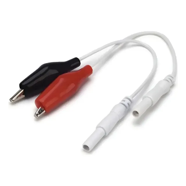 Par Cables Caiman Tens Electropuncion Electroacupuntura X2