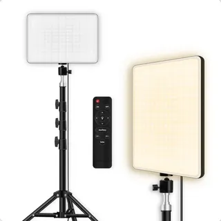 Ring Light LED Lumi de 33cm com Tripé 2,10m e Luz Ajustável para Maquiagem e Vídeos