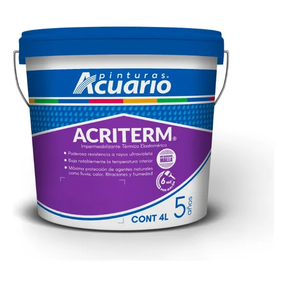 Impermeabilizante Acuario Acriterm 5 Años 4 Lts Terracota