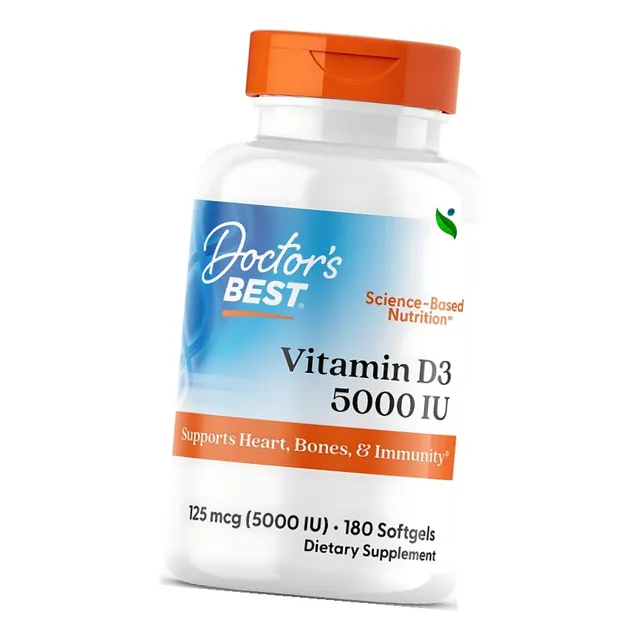 Vitamina D3 5,000 Ui X 180 Cápsulas Blandas