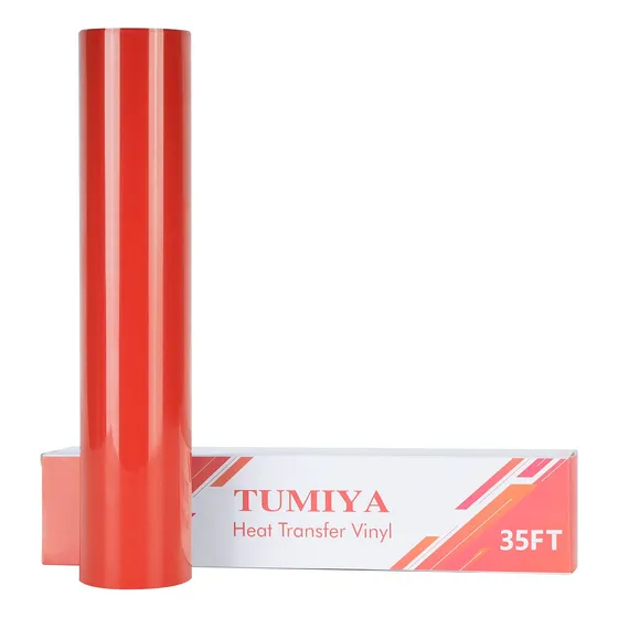 Tumiya Vinilo Htv  Transferencia Calor 12  X 35 Pie Rojo