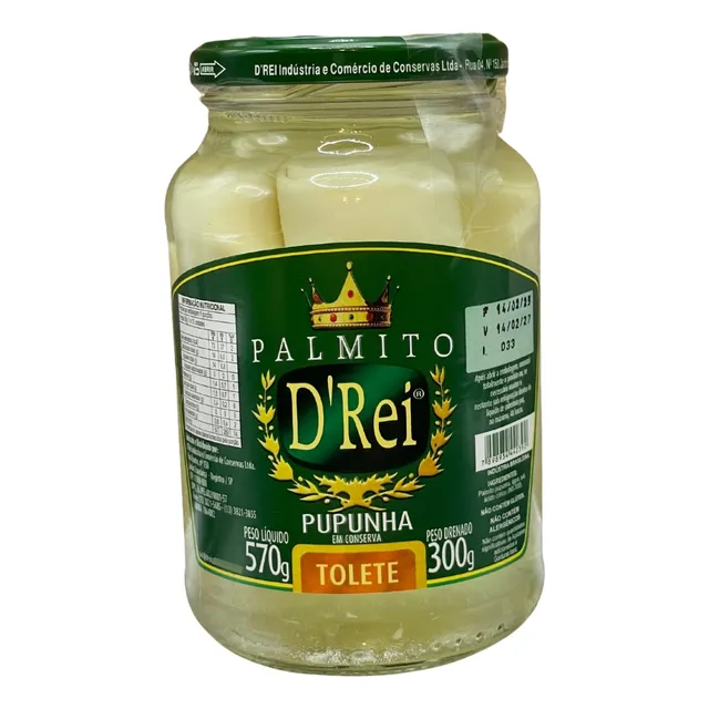 Palmito Tolete Pupunha 300g Palmito Drei