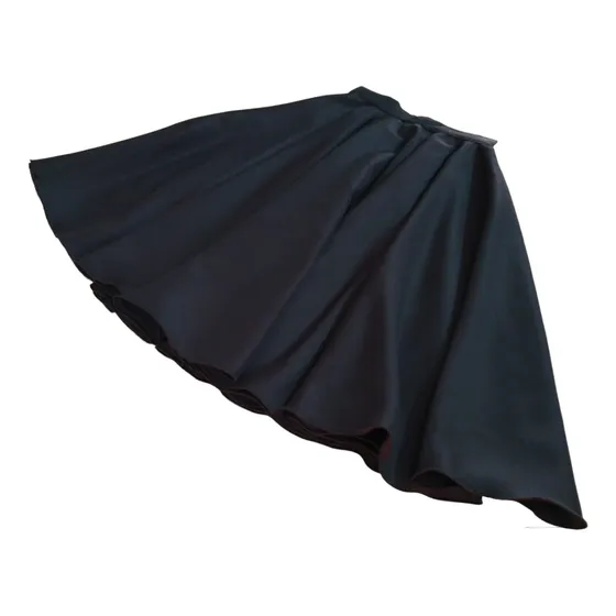 Indumentaria  Folklore- Pollera Doble Plato Sin  Volados