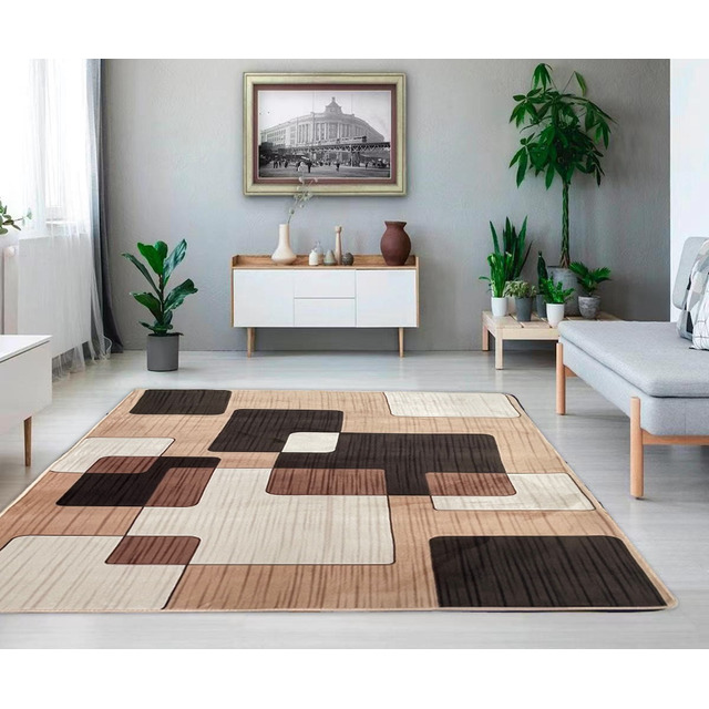 Tapete Estampado 150x200 Sala Veludo Luxuoso Aveludado Cor Tabaco Madeira #14 Tapete Estampado 150x200 Sala Veludo Luxuoso Aveludado Cor Tabaco Madeira #14