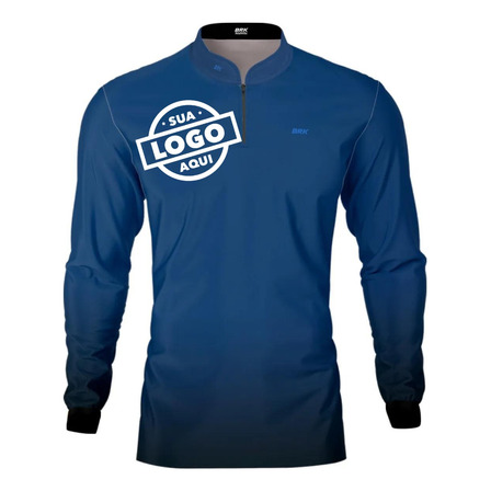 Kit 15 Camisa Brk Personalizado Uniforme Basic Azul Com Uv50 Kit 15 Camisa Brk Personalizado Uniforme Basic Azul Com Uv50