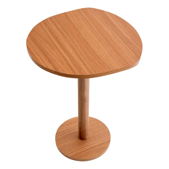 Mesa Lateral Design Orgânico Cabeceira Tampo 41 Cm Cor Mel