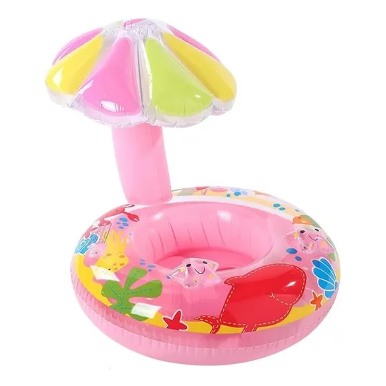 Flotador Inflable Infantil Con Techo Piscina Playa Palma