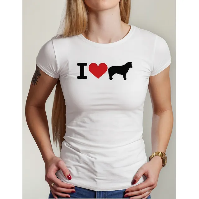 Polo Dama I Love My Border Collie D0983