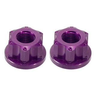 Tuercas De Eje Para Bicicleta: De Seguridad M9 Violeta Tuercas De Eje Para Bicicleta: De Seguridad M9 Violeta