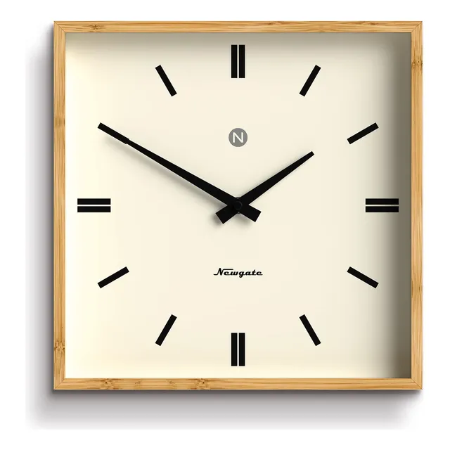 Newgate® Reloj Pared Fiji Bambu Mediano Cuadrado Cocina Para