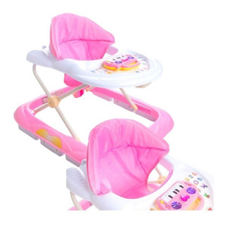Andador Bebê Infantil Musical Piano Didático - Baby Style Cor Rosa Andador Bebê Infantil Musical Piano Didático - Baby Style Cor Rosa