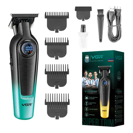 Máquina Cortar Pelo Profesional Patillera Vgr V-996 7000 Rpm Color Verde