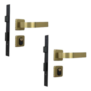 Kit 2 Fechaduras Roseta Módena Bronze Latonado Externa Mgm Kit 2 Fechaduras Roseta Módena Bronze Latonado Externa Mgm