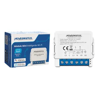 Interruptor Relé Inteligente Wifi Novadigital 3 Canais Mini Smart Switch Módulo Tuya Smart Life Alexa Google 127/220v Interruptor Relé Inteligente Wifi Novadigital 3 Canais Mini Smart Switch Módulo Tuya Smart Life Alexa Google 127/220v