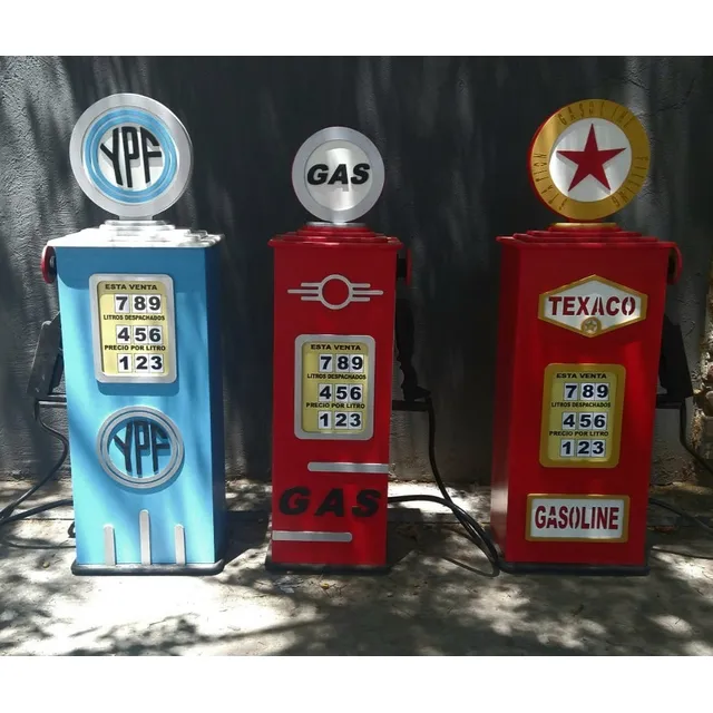Surtidor De Gasolina Antiguos En Mdf Sin Luz, Sin Puerta