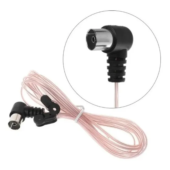 Antena De Radio Fm De 75 Ohm Dipolo Conector Hembra Tipo F