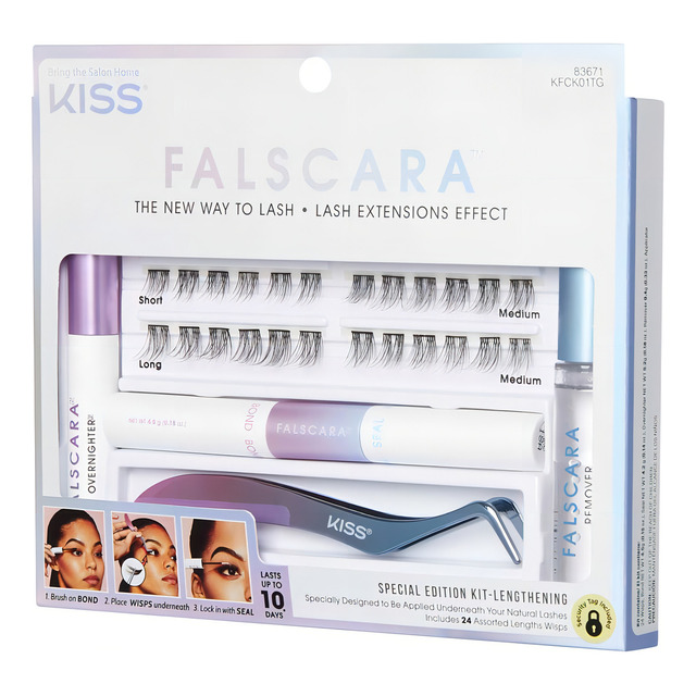 Kit Completo Iniciante Cílios Postiços Falscara - Kiss New York Kit Completo Iniciante Cílios Postiços Falscara - Kiss New York