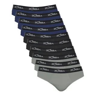 Kit 10 Cuecas Slip Zorba Max AlgodĂŁo 764 Kit 10 Cuecas Slip Zorba Max AlgodĂŁo 764