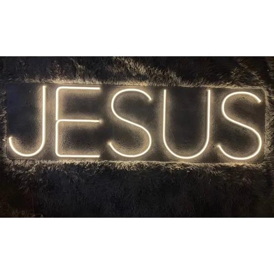 Letrero Led Neon Jesus Dioss Navidad Cristo Ancho 40cm