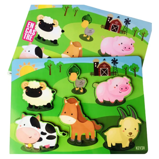 Mis Primeros Encastres Madera Animales Juego Resistente