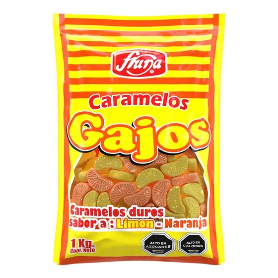 Caramelos Gajos Sabor Limon -naranja Fruna 1k