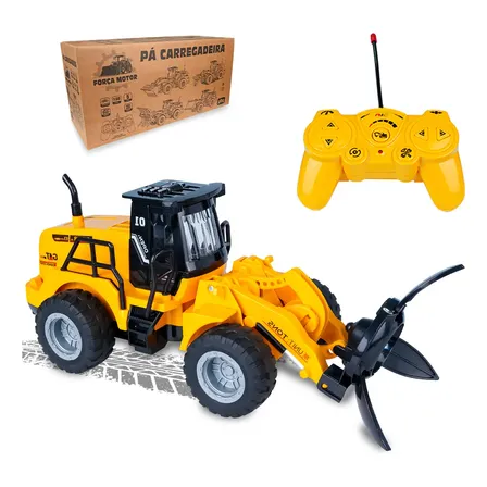 Trator Carrinho Controle Remoto Escavadeira Infantil