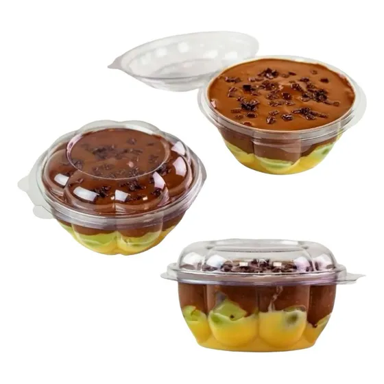 50un Embalagem 250ml Transp P/bolo De Pote Mousse Envio 24h
