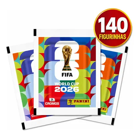 Kit 20 Pacotes Figurinhas Panini Copa Mundo Fifa 2026 Copa Mundo Fifa 2026 Kit 140 Figurinhas
