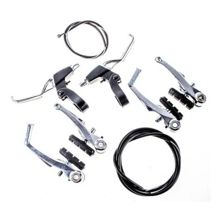 Freio V-brake Bicicleta C/ Manete Alumínio Logan Completo Freio V-brake Bicicleta C/ Manete Alumínio Logan Completo
