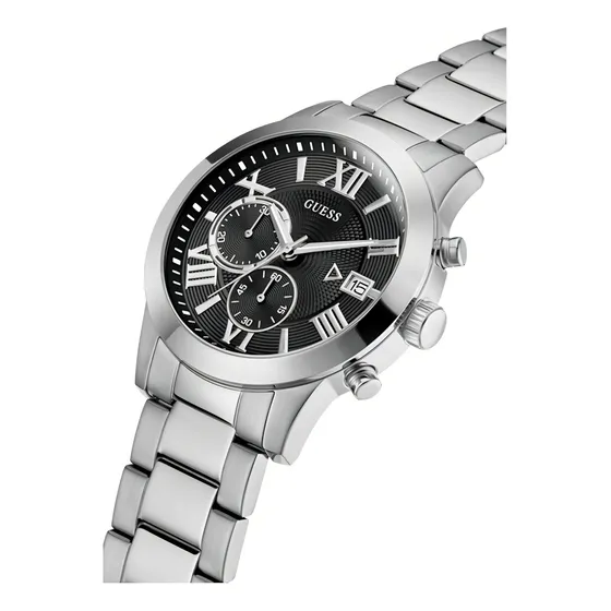 Reloj Para Hombre Guess Atlas W0668g3 Color Plata