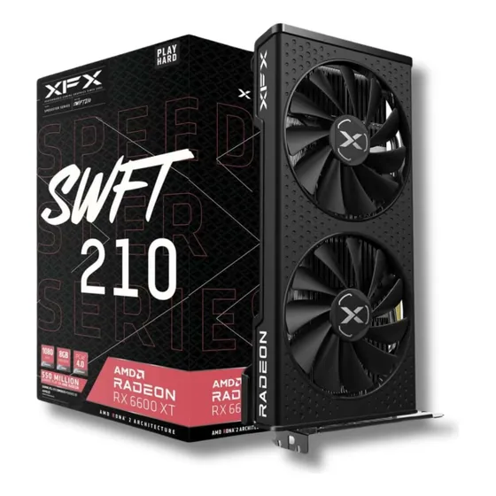Placa De Vídeo Amd Radeon Rx6600xt 8gb Gddr6 Xfx Swft 210