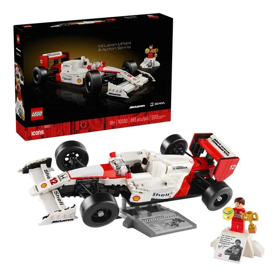 Maqueta De Coche Lego Mclaren Mp4/4 Y Ayrton Senna