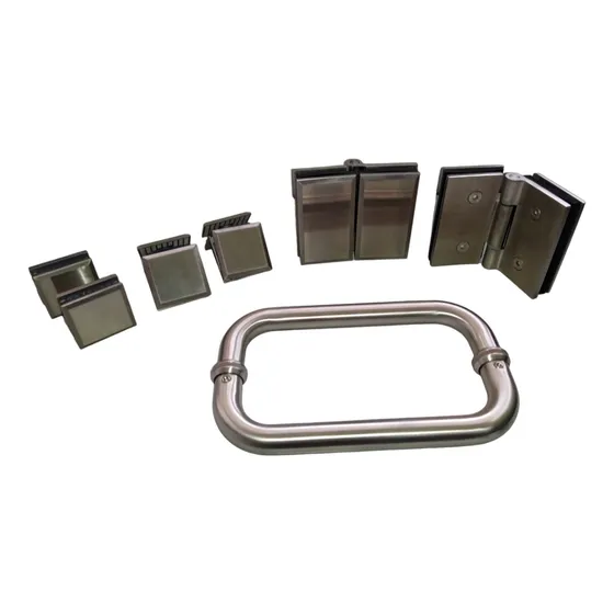 Kit Bisagras De Pta Batiente De Baño 180° Acero Inox 