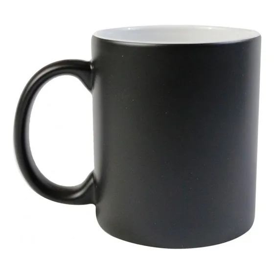 Taza 11 Oz Color Negro Mágica Para Sublimación