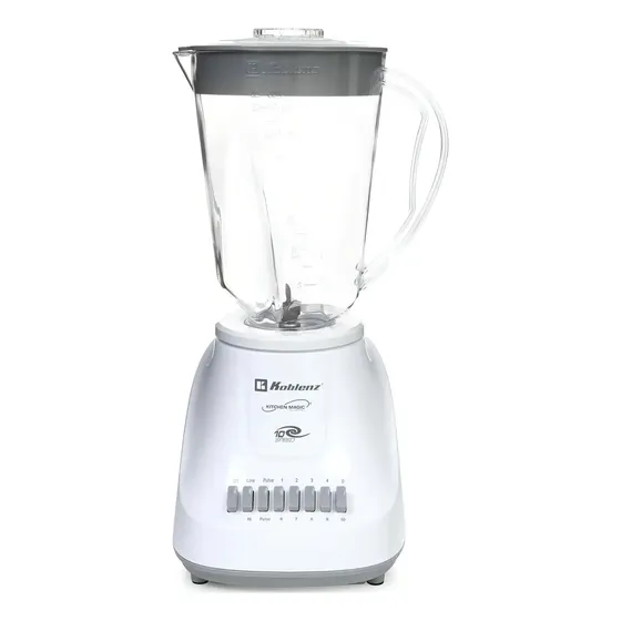 Licuadora Koblenz®, 10 Velocidades + 2 Pulsos, Vaso 1.625 L Blanco