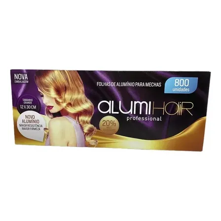 Papel Alumínio Para Mechas Alumihair 12x30cm C/ 800 Folhas
