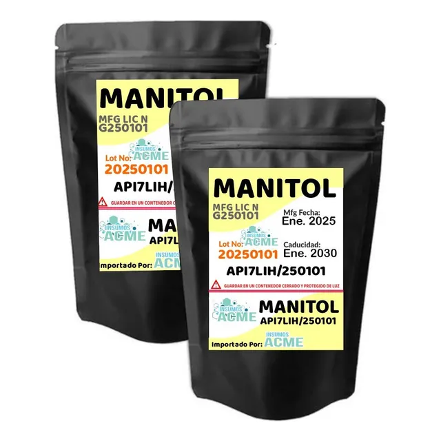 1 Kg Manitol Usp Puro En Polvo Grado Alimenticio