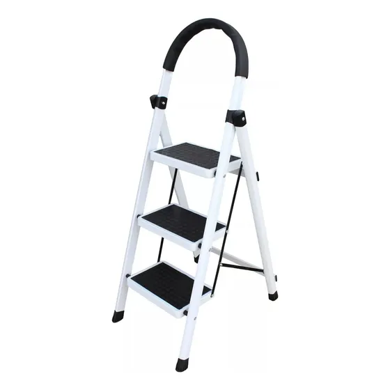 Escalera De Acero Tijera Plegable 3 Escalones Antideslizante